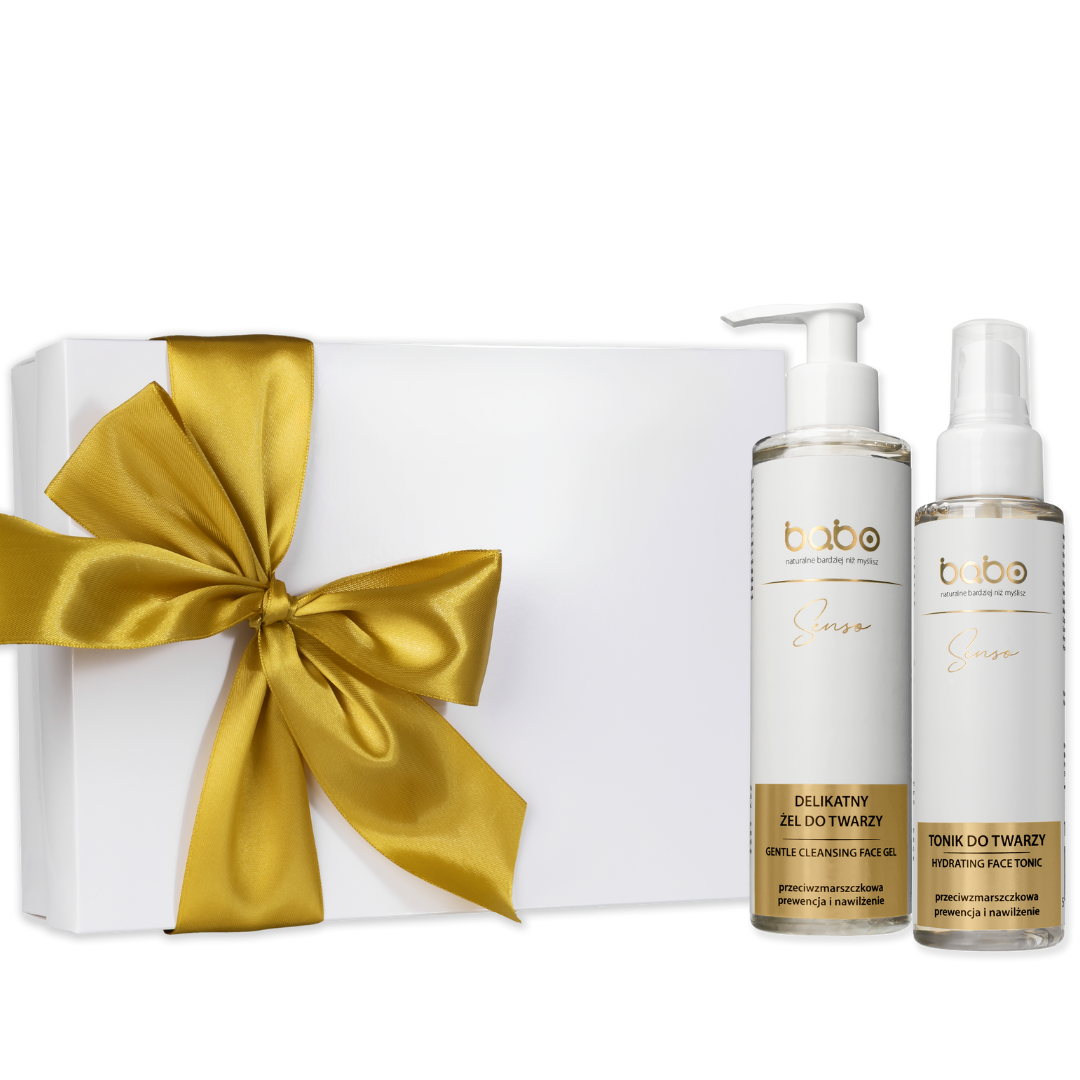 Babo zestaw prezentowy dla skóry wrażliwej, skłonnej do podrażnień: ultranawilżające serum-tonik w mgiełce, 100 ml + delikatny żel do mycia twarzy ...
