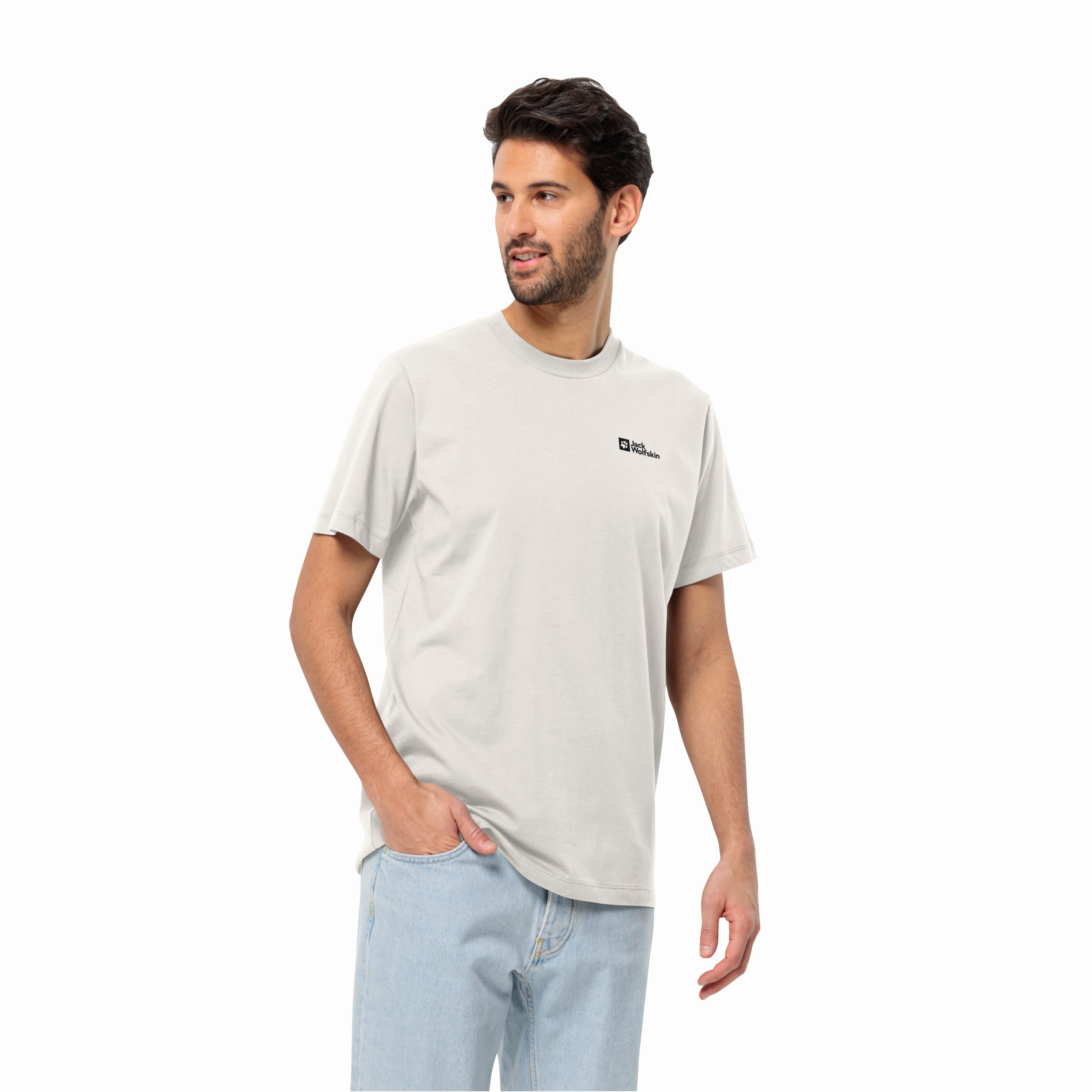 Męska koszulka Jack Wolfskin ESSENTIAL T M sea shell - M