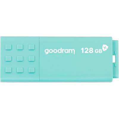 Pendrive GOODRAM UME3 Care 128GB, USB 3.2 Gen. 1 (USB 3.0), Odczyt 60 Mb/s, Zapis 20 Mb/s Turkusowy