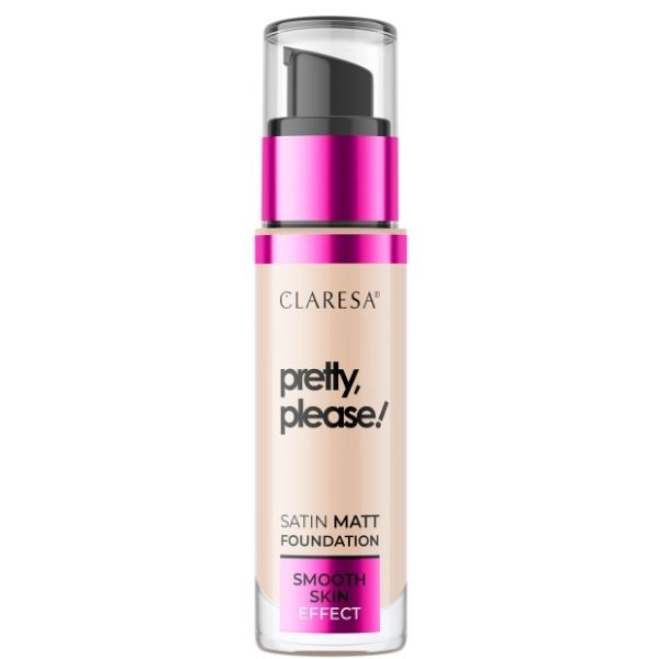 Claresa PRETTY, PLEASE SATIN MATT FOUNDATION podkład o satynowo-matowym wykończeniu 03 Light-Medium, 33 g