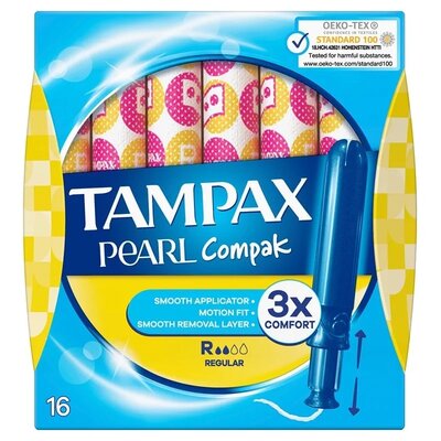 Tampony TAMPAX Pearl Compak Regular (16 sztuk)