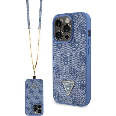 Etui GUESS Crossbody 4G Metal Logo do Apple iPhone 15 Pro Max Niebieski