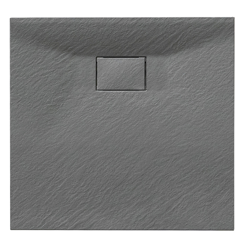 BRODZIK PRYSZNICOWY KAMIENNY KWADRATOWY SLIM JUKO SZARY 80x80 CM