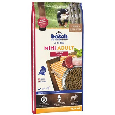Karma dla psa BOSCH Mini Adult Jagnięcina z ryżem 15 kg