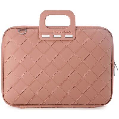 Torba na laptopa BOMBATA Intrecciato 15-16 cali Rożowy