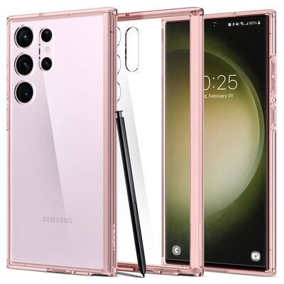 Etui SPIGEN Ultra Hybrid do Samsung Galaxy S23 Ultra Różowy