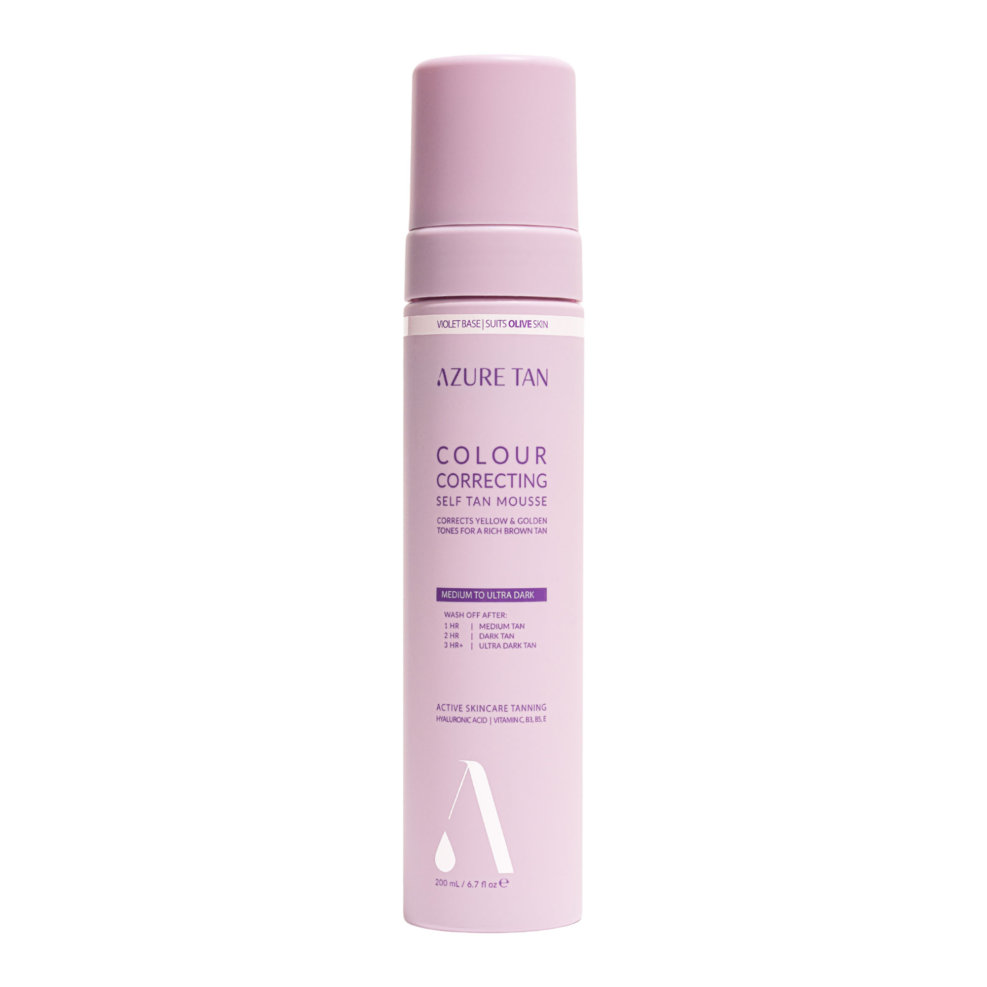 Azure Tan Violet Base pianka samoopalająca fioletowa baza od medium to ultra, 200 ml