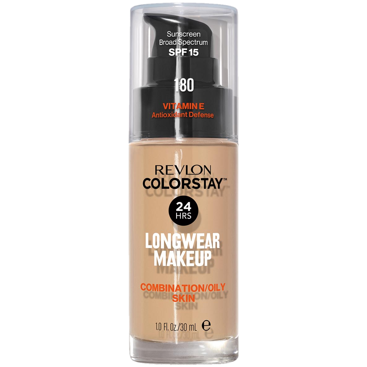Revlon Colorstay podkład z pompką i SPF15 do cery mieszanej i tłustej 180 sand beige, 30 ml
