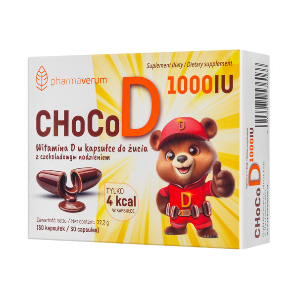 Pharmaverum s.c. ChocoD 1000IU suplement diety, 30 kaps./1 opak.