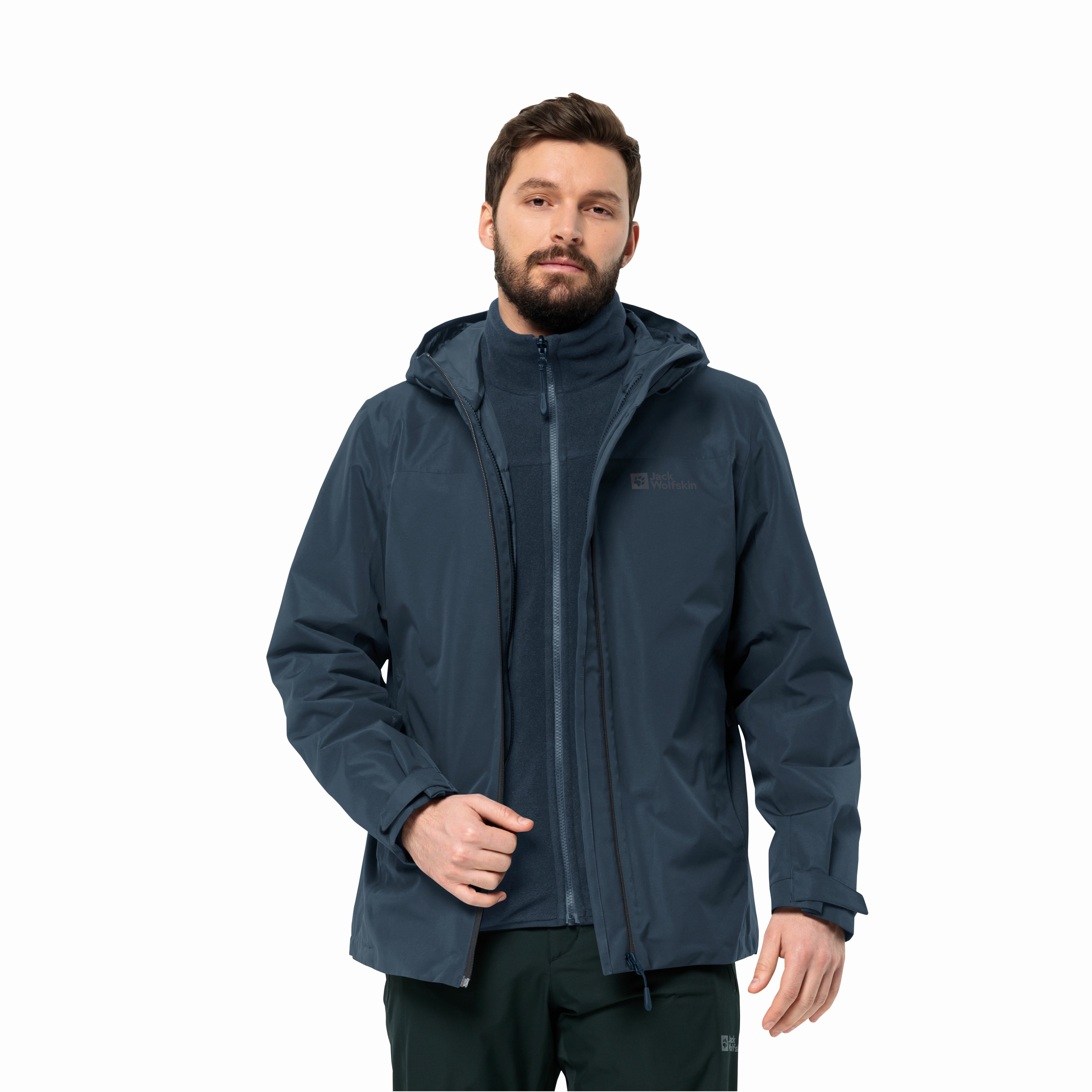 Męska kurtka Jack Wolfskin TAUBENBERG 3IN1 JKT M night blue - M