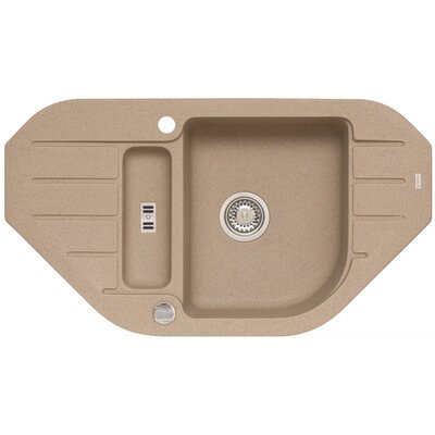 Zlewozmywak półtorakomorowy z ociekaczem ALVEUS Niagara 60 1126055 Beż 50x90