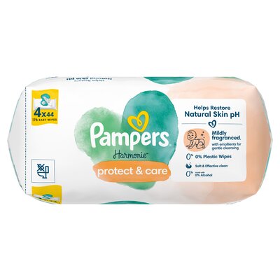 Chusteczki nawilżane PAMPERS Harmonie Protect & Care (176 szt.)