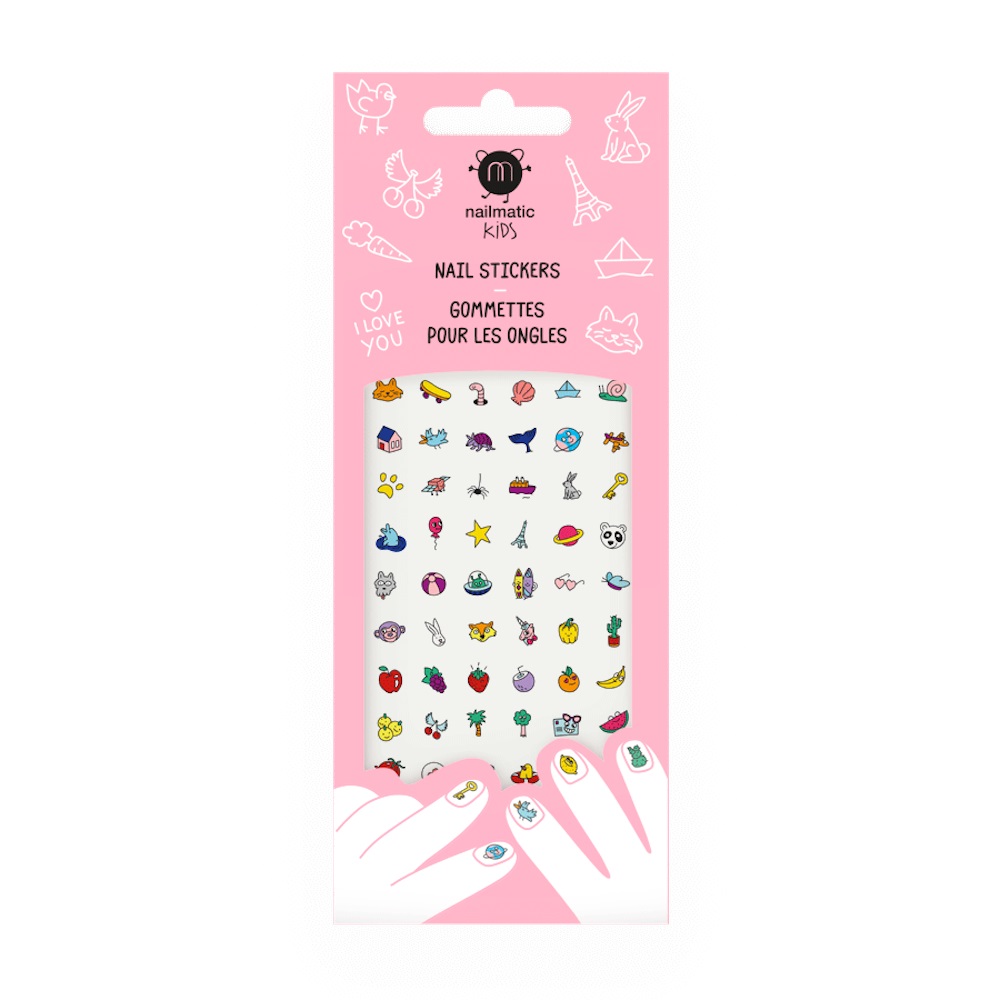 Nailmatic Kids Nail Stickers naklejki na paznokcie dla dzieci Happy Nails, 60 szt./1 opak.