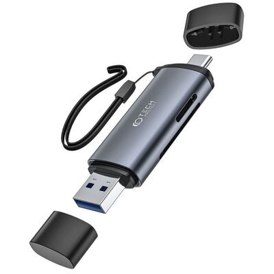 Czytnik kart TECH-PROTECT SD & Micro SD Ultraboost Szary