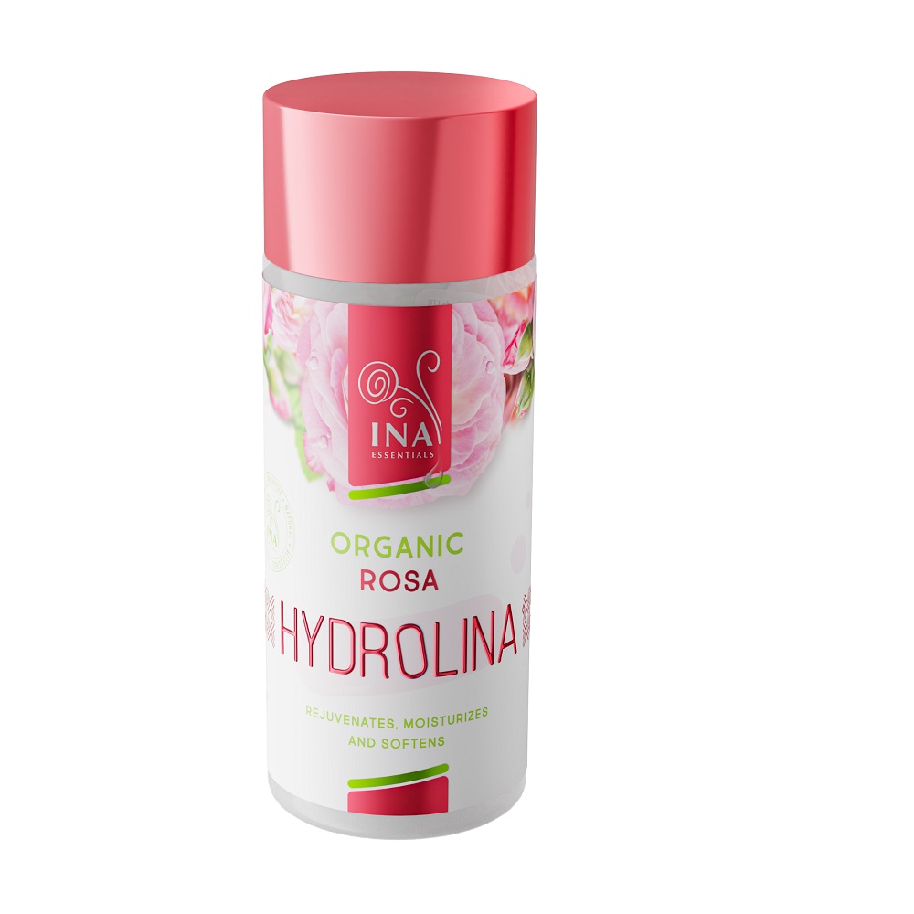 Ina Essentials Hydrolina organiczna woda różana do twarzy, 150 ml