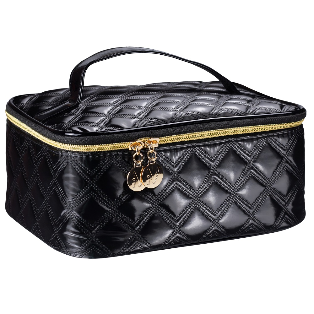Inter Vion Gold & Black kuferek kosmetyczny duży czarny, 1 szt.