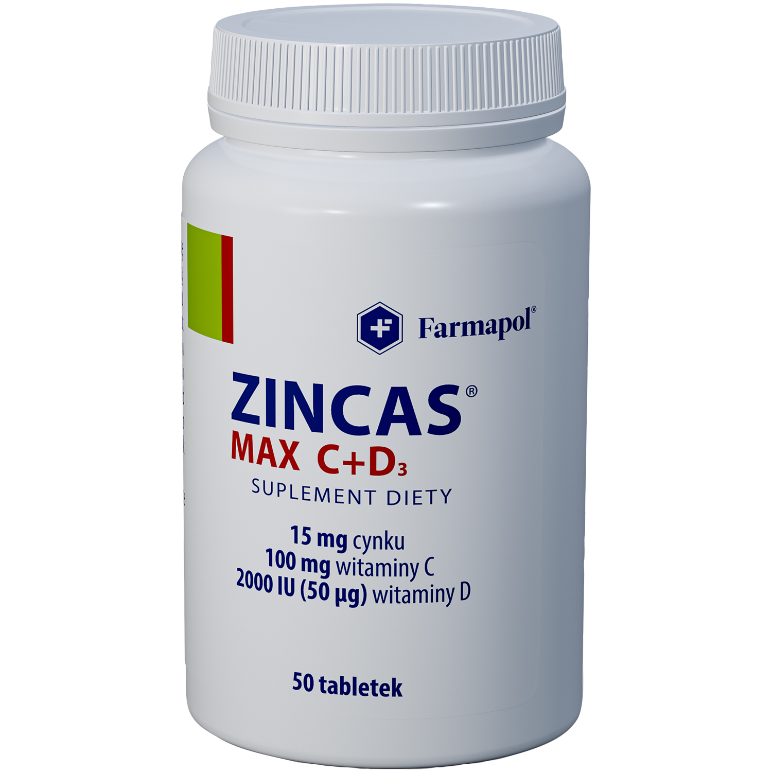 Zincas Max C+D3 suplement diety, 50 tabl./1 opak.