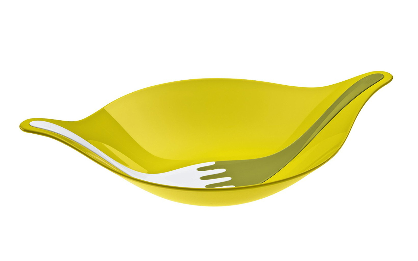 Koziol - Salaterka Leaf M Zielony / Biały, Oliwkowy