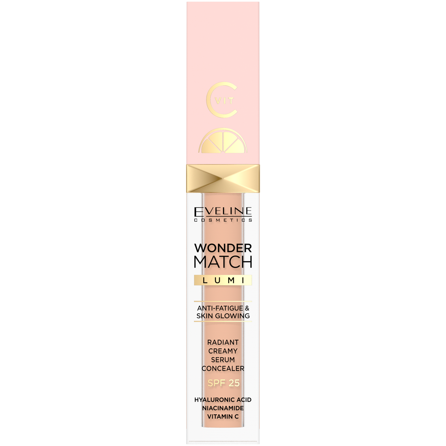 Eveline Cosmetics Wonder Match Lumi rozświetlający korektor do twarzy z SPF25 20 nude warm, 6,8 ml