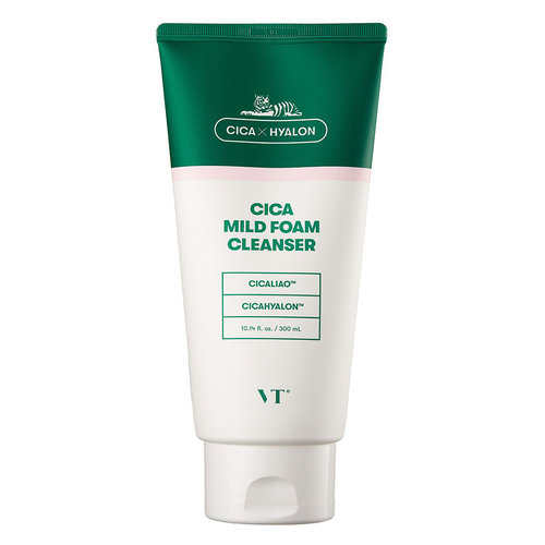 VT Cosmetics Cica mild pianka oczyszczająca do twarzy, 300 ml