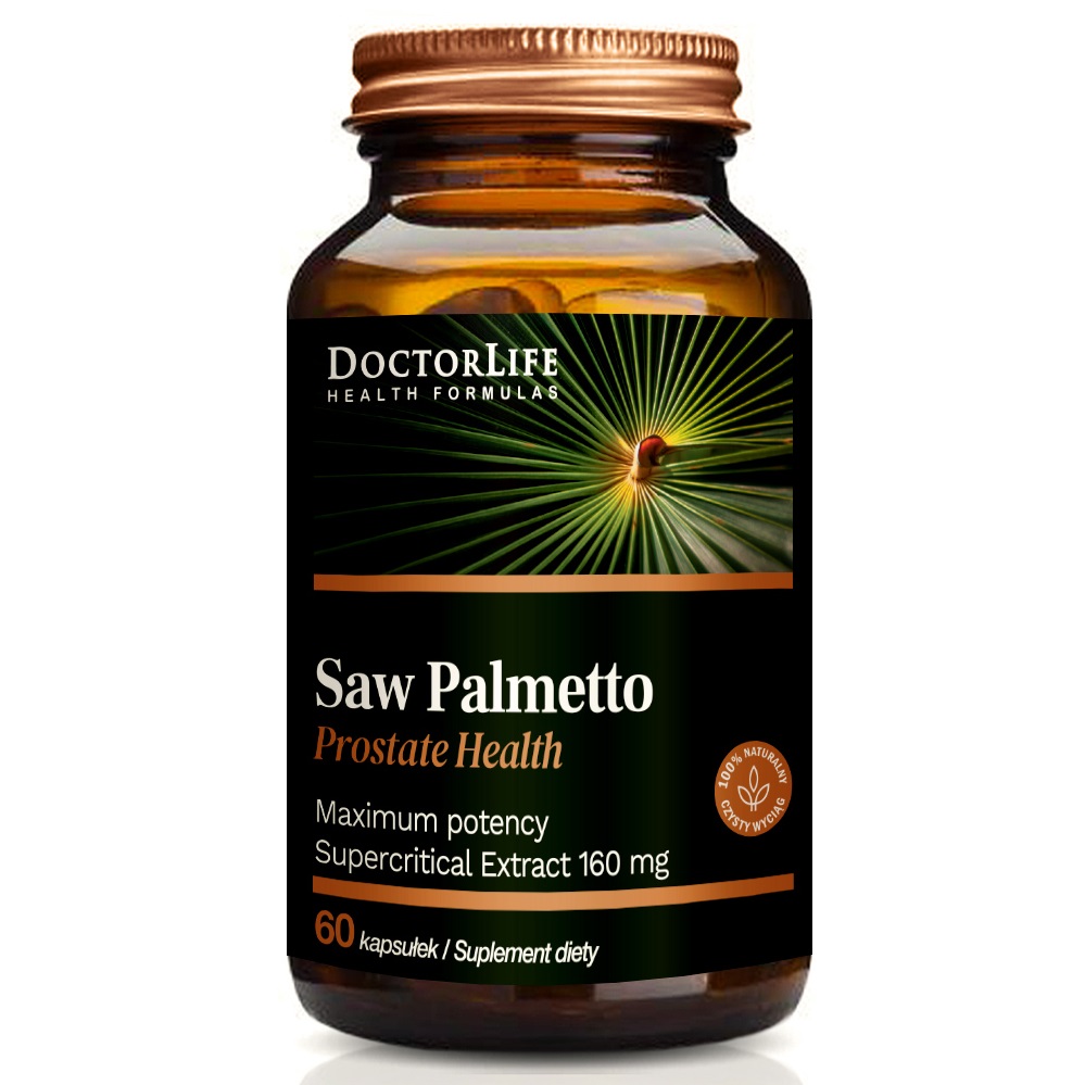 Doctor Life Saw Palmetto suplement diety ekstrakt z owoców palmy sabałowej 160mg, 60 kaps./1 opak.