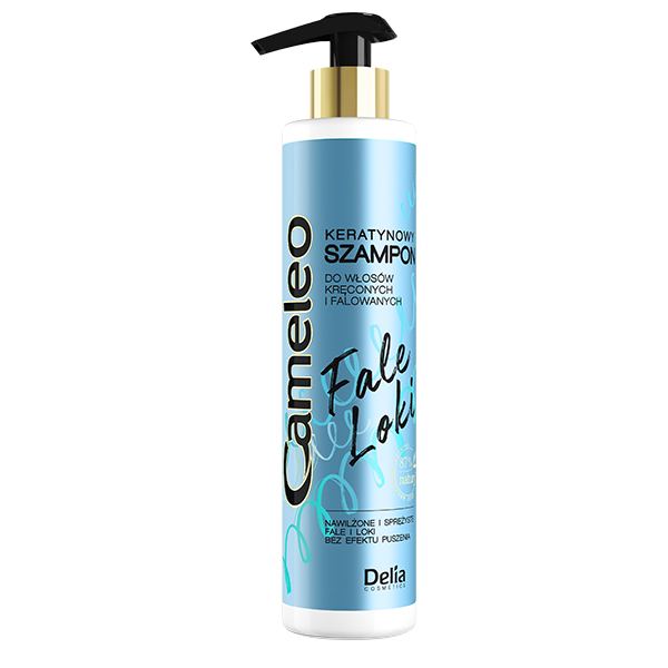 Delia Cameleo Fale Loki keratynowy szampon do włosów kręconych, 250 ml