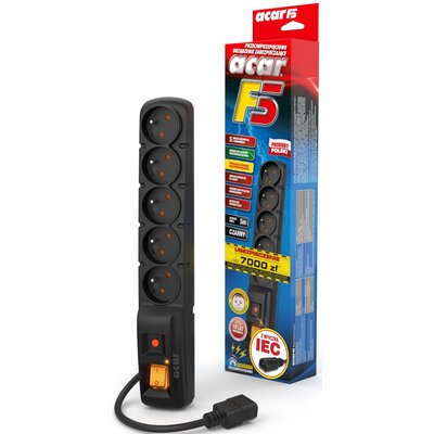 Listwa ACAR F5 IEC W0088 (5 m) Czarny