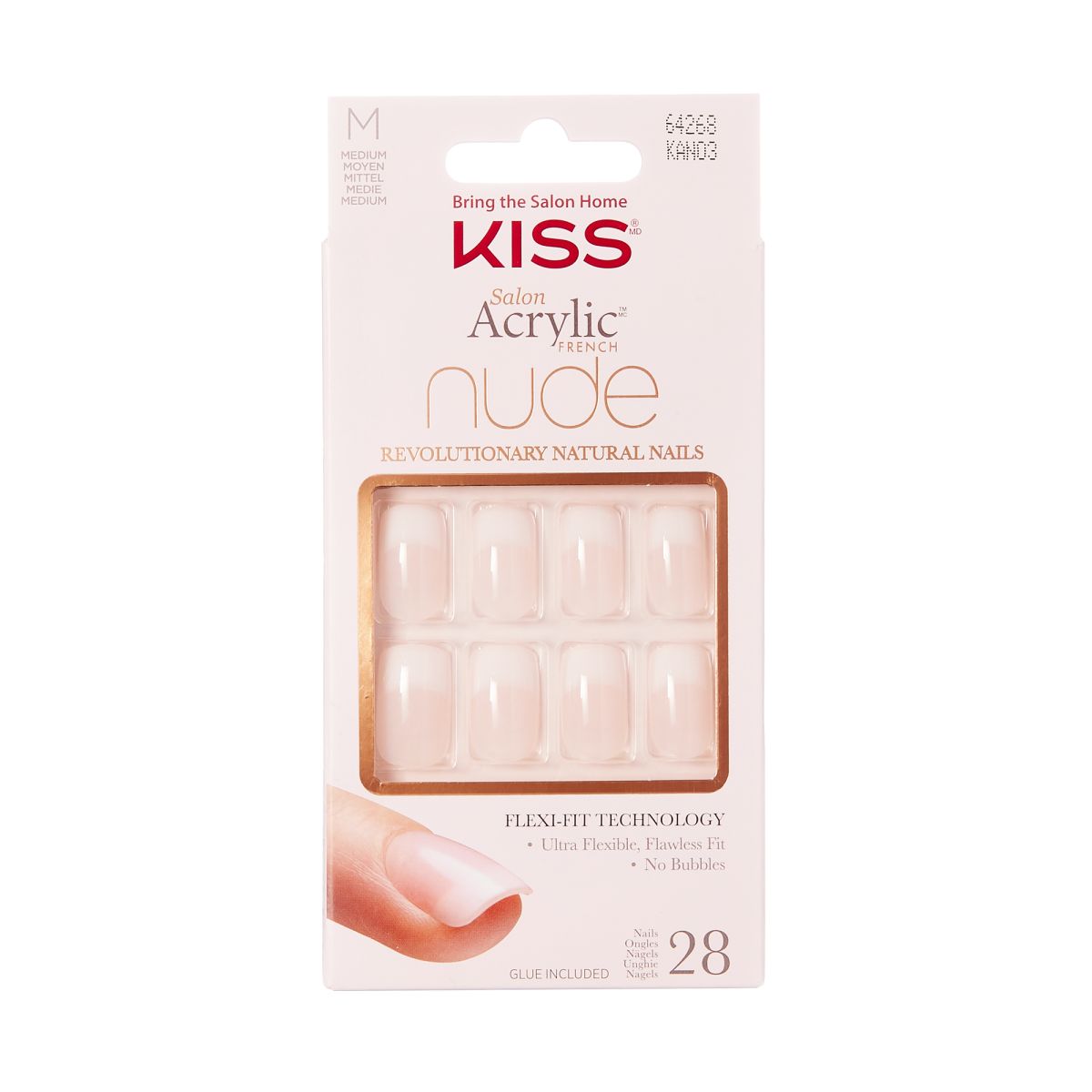 Kiss Nude Nails sztuczne paznokcie cashmere, 1 opak.