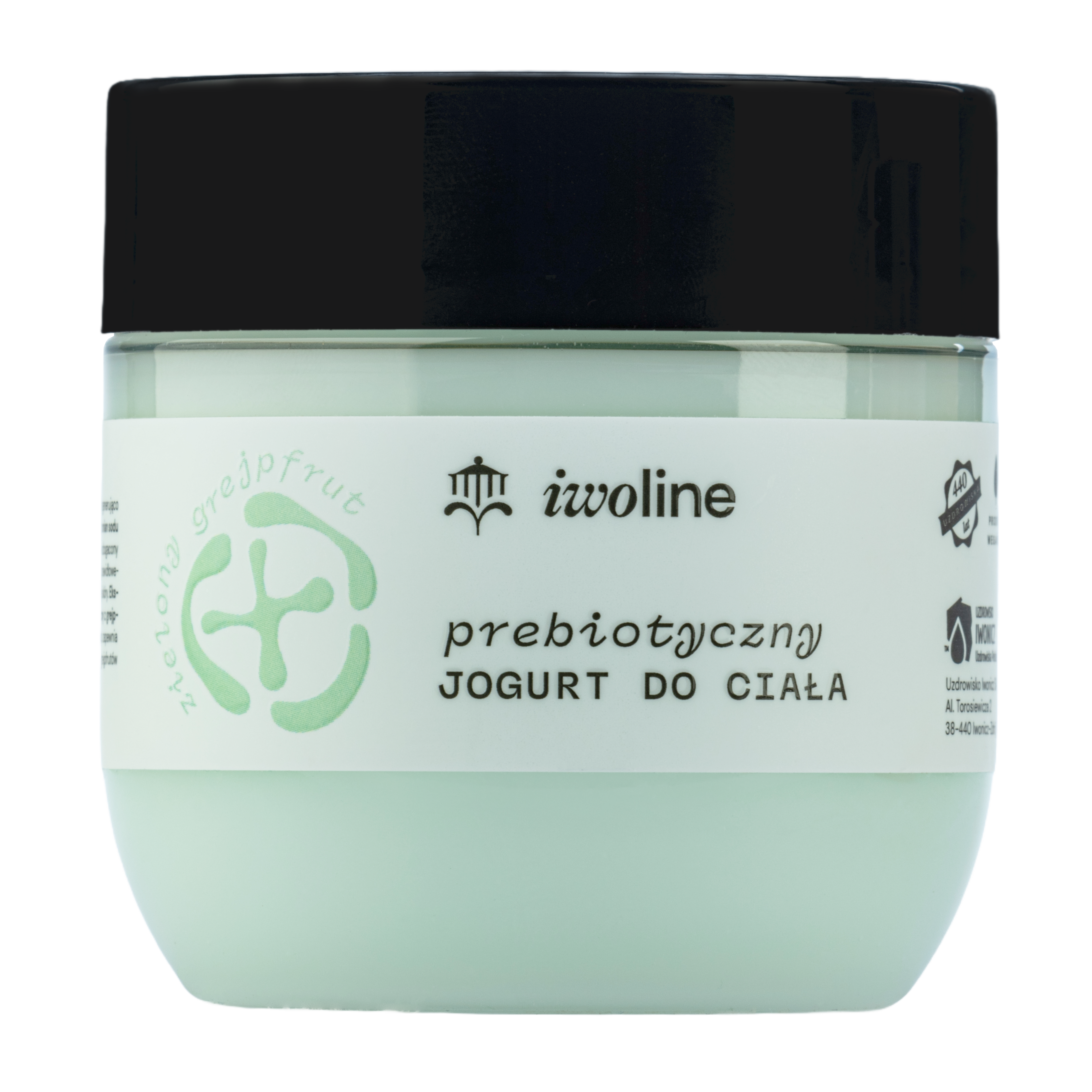 Iwoline prebiotyczny jogurt do ciała - zielony grejpfrut, 200 ml