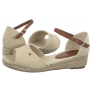 Sandały Tommy Hilfiger Rope Wedge Sandal Beige T3A7-32185-0048 500