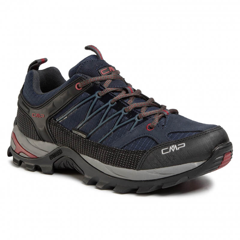 CMP - Buty trekkingowe męskie RIGEL LOW TREKKING SHOE WP asphalt - syrah