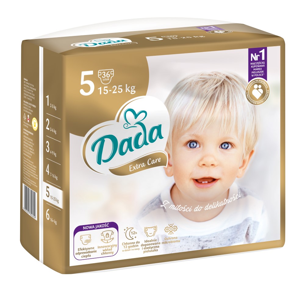 Dada Extra Care pieluchy rozm. 5, 15-25 kg, 36 szt./1 opak.