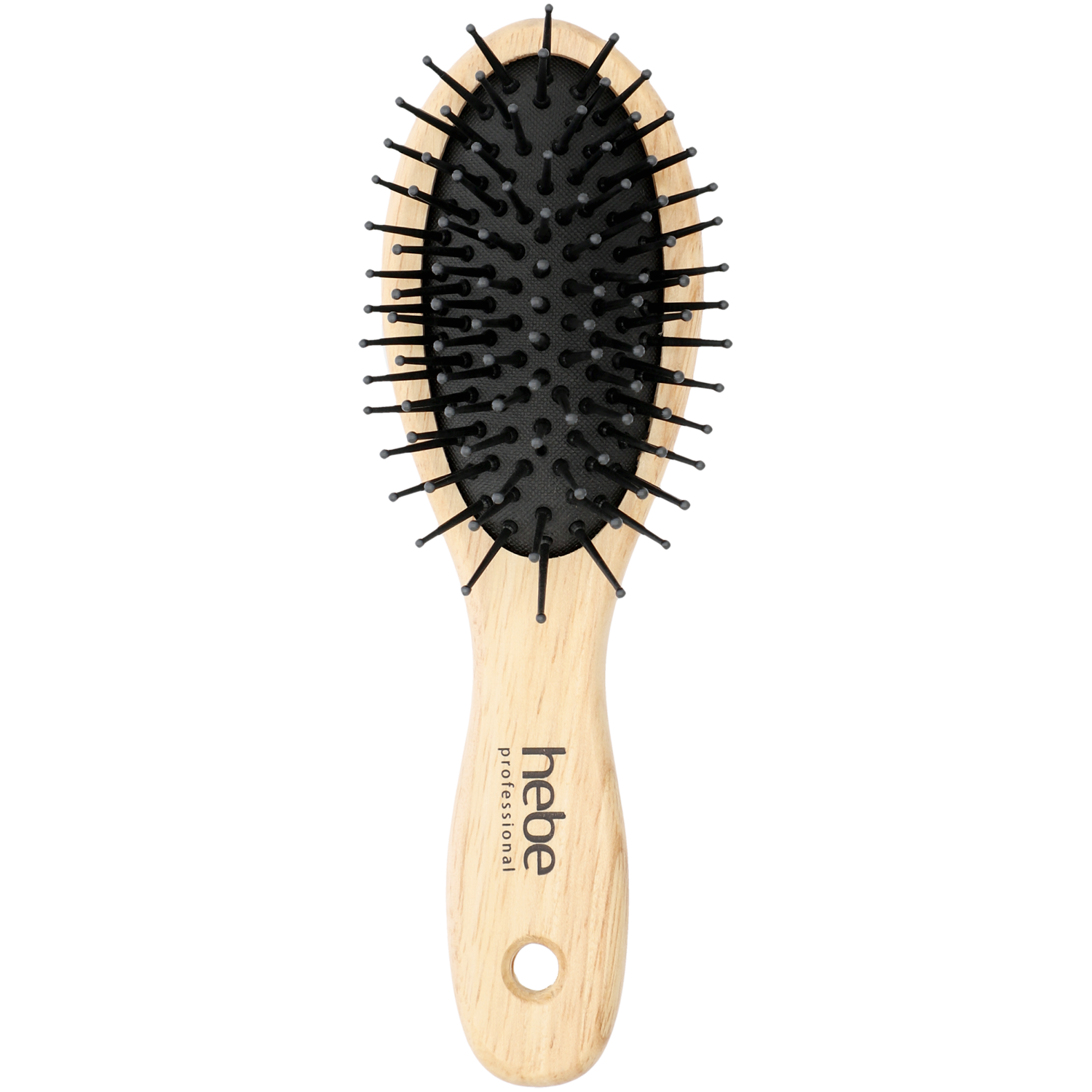 Hebe Professional Pocket Hair Brush mała szczotka drewniana do wszystkich rodzajów włosów, 1 szt.