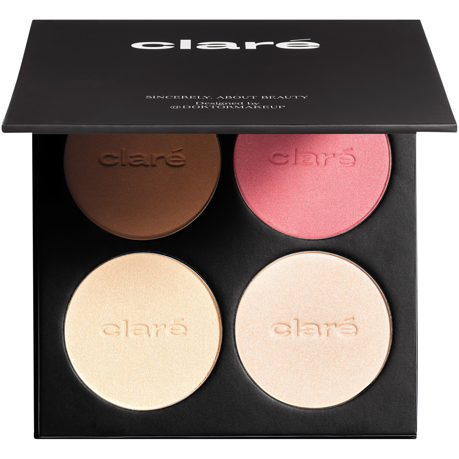 Claré Makeup Surgery paleta do konturowania twarzy dla brunetek Noir, 32 g