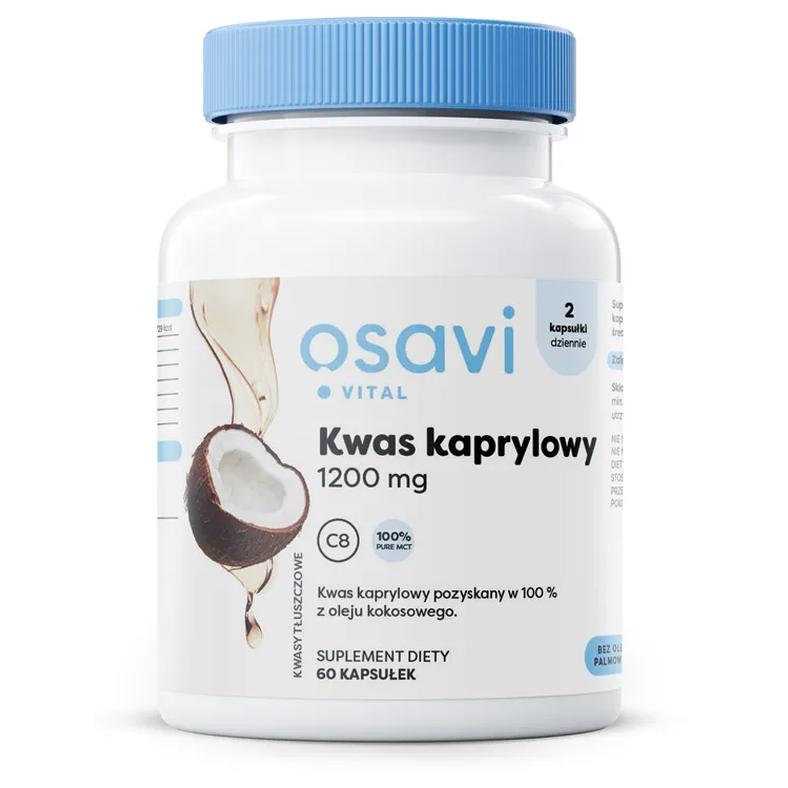 Osavi suplement diety kwas kaprylowy, 1200mg, 60 kaps./1 opak.