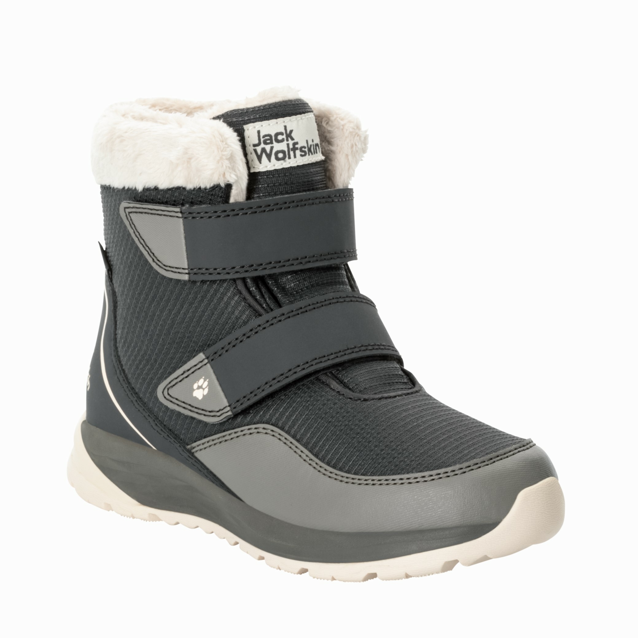 Buty zimowe dla dzieci Jack Wolfskin POLAR WOLF TEXAPORE MID VC K smokey grey - 35