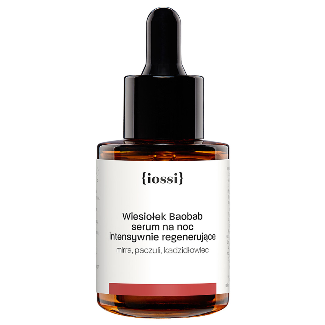 Iossi Wiesiołek Baobab intensywnie regenerujące serum do twarzy na noc, 30 ml