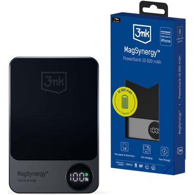 Powerbank 3MK MagSynergy 10000mAh 18W Czarno-szary