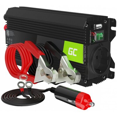 Przetwornica GREENCELL Pro 12V na 230V 500W/1000W Modyfikowana sinusoida