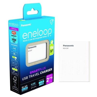 Ładowarka PANASONIC Eneloop BQ-CC87 + 4 akumulatorki AA 2000 mAh