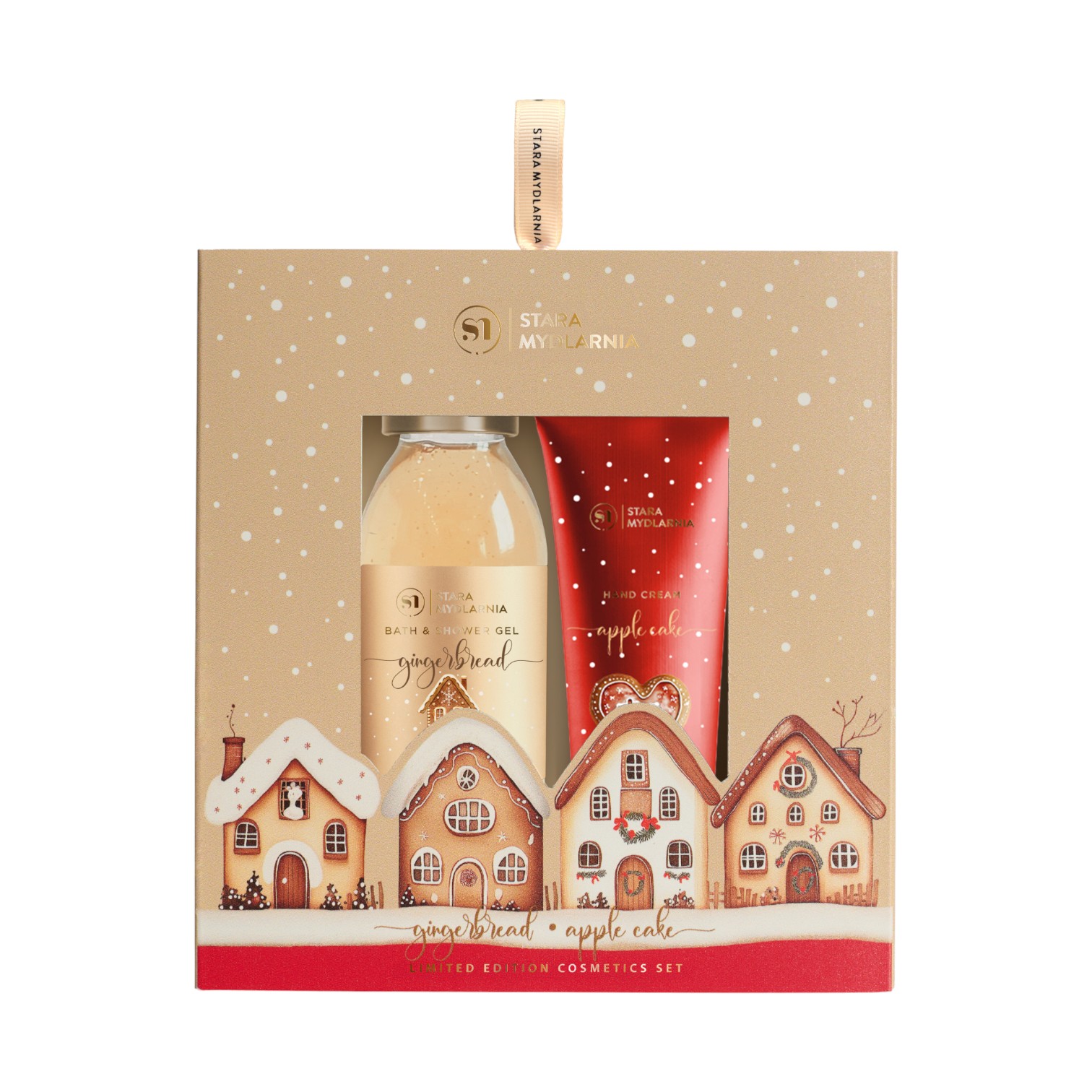 Stara Mydlarnia Apple Cake zestaw: żel do kąpieli, 100 ml + krem do rąk, 50 ml