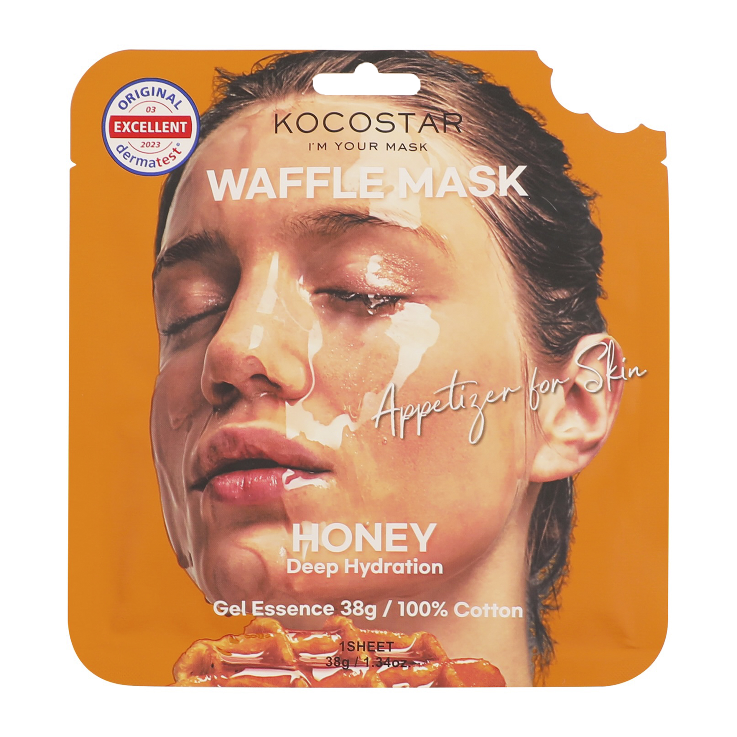 Kocostar Waffle Mask maska do twarzy honey, 38 g