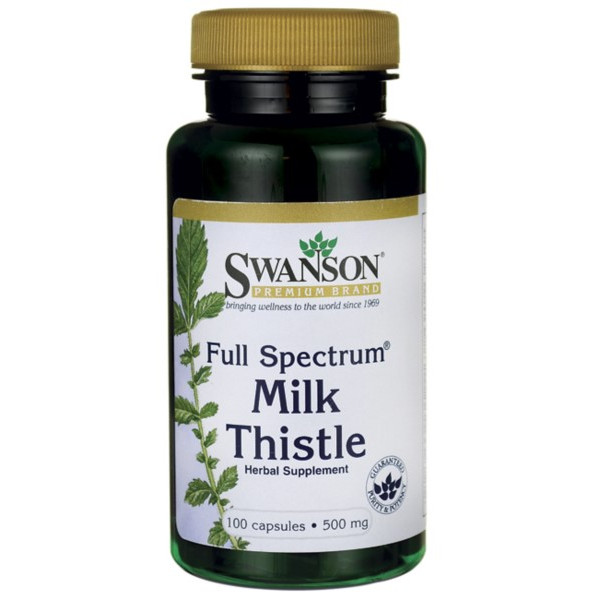 Swanson FS Milk Thistle 500mg suplement diety, 100 kaps./1 opak.