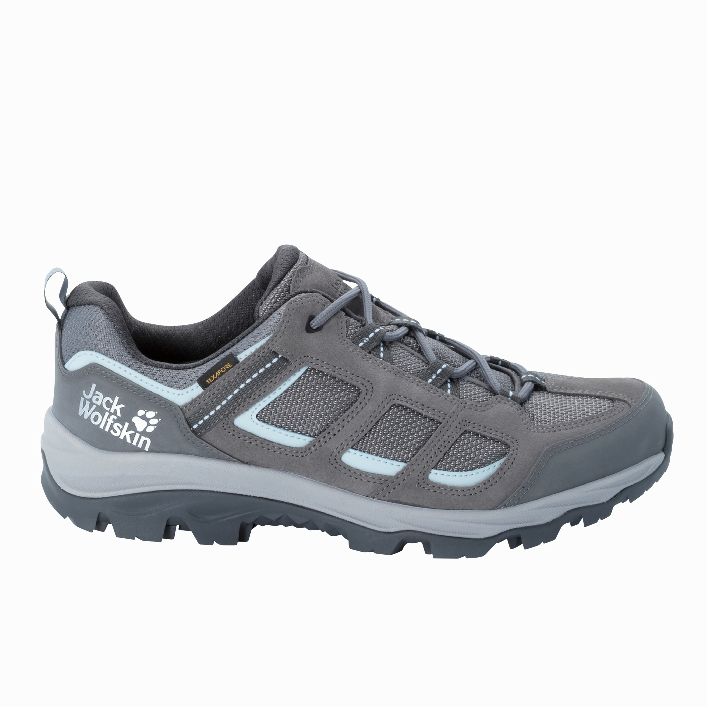 Buty damskie na wędrówki Jack Wolfskin VOJO 3 TEXAPORE LOW W tarmac grey / light blue - 8,5