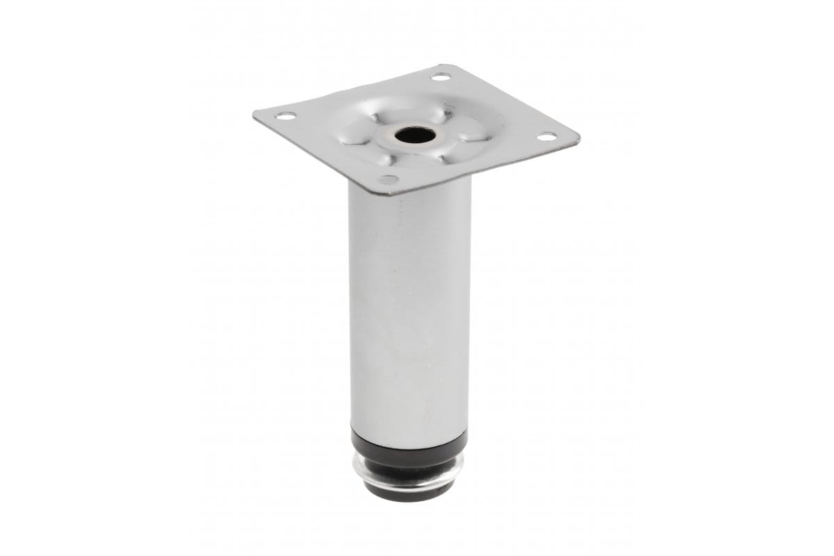 Nóżka meblowa GTV BD-100, cylindryczny, H=100 mm, fi30 mm, stal, aluminium