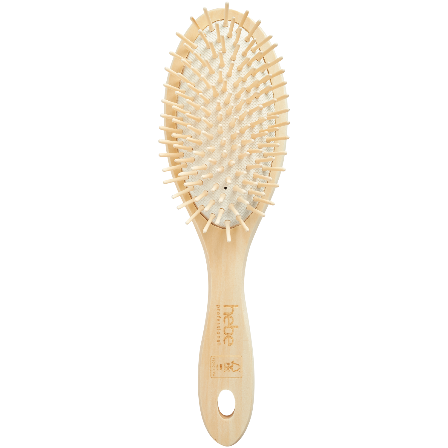 Hebe Professional szczotka z drewnianymi szpilkami do włosów krótkich i średniej długości, 1 szt.