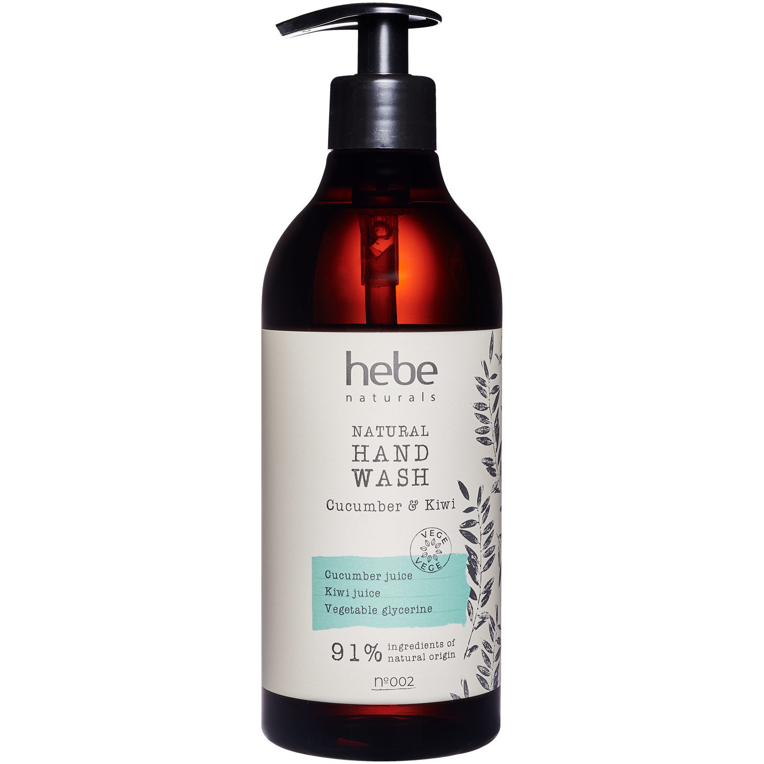Hebe Naturals Natural Hand Wash Cucumber&Kiwi mydło do rąk, 500 ml