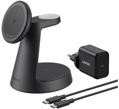 Anker MagGo Wireless Charging Station 3-in-1 czarny - ładowarka indukcyjna