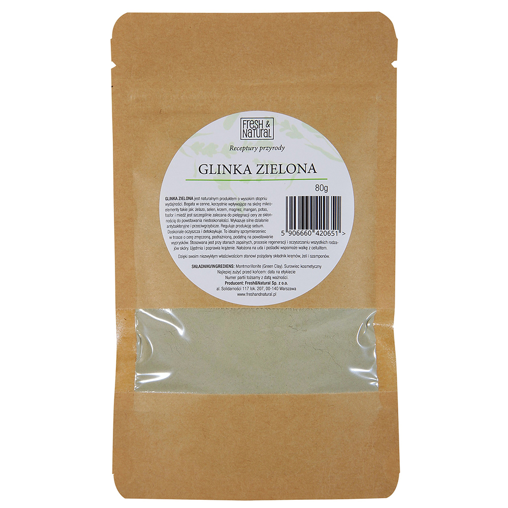 Fresh & Natural glinka zielona, 80 g