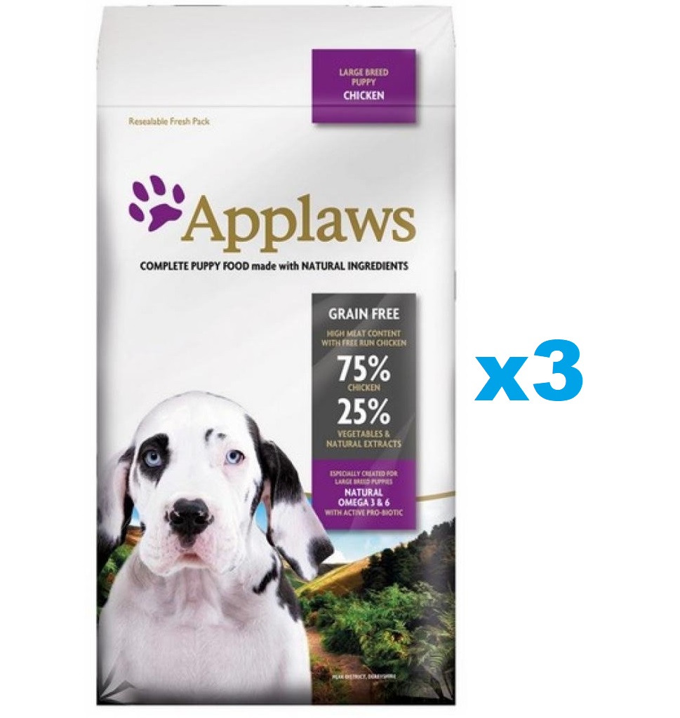 APPLAWS Puppy Large Breed Chicken 6 kg (3x2 kg) z kurczakiem dla szczeniąt dużych ras